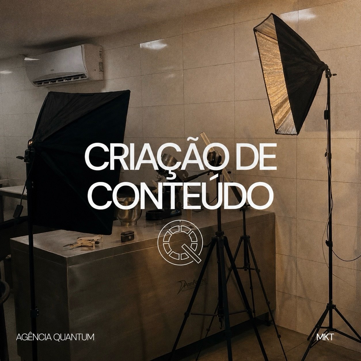 Criação de conteúdo em estúdio — Agência Quantum